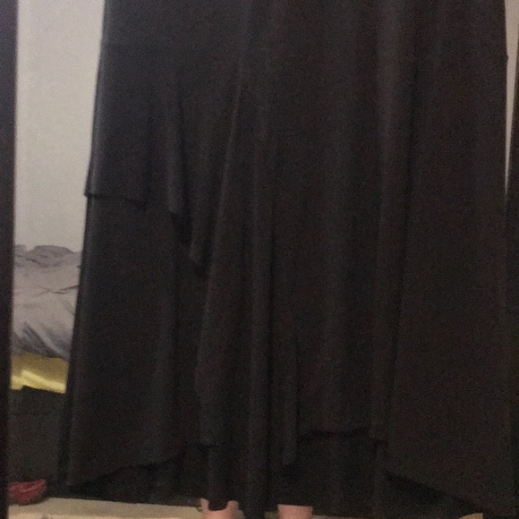 Black asymmetrical mid length dress - Picture 3 of 3